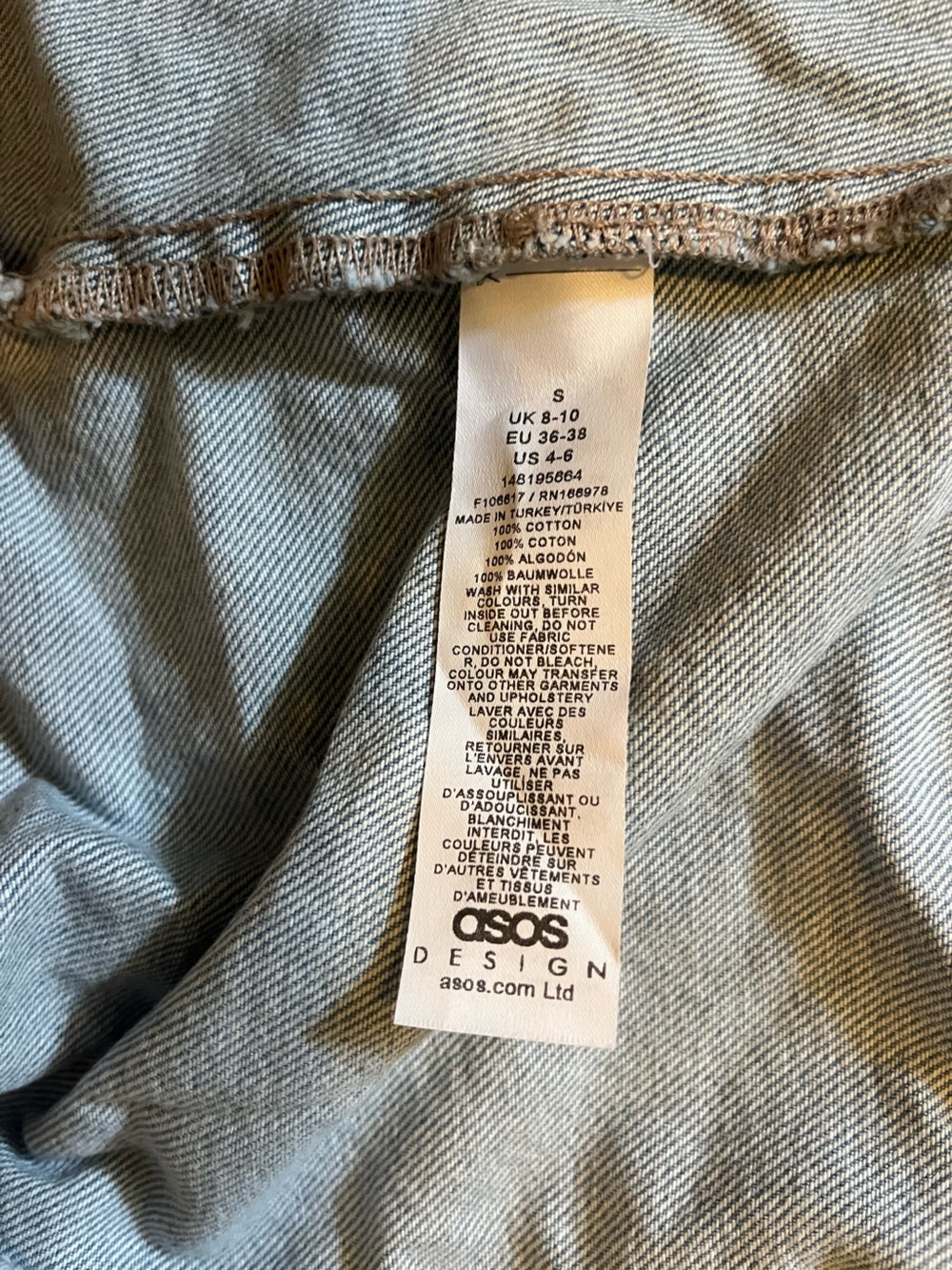 ASOS-Denim Button-Front Sleeveless Vest - Blue - Picture 3 of 3